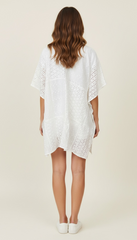 Kimono in pizzo san gallo manica 3/4