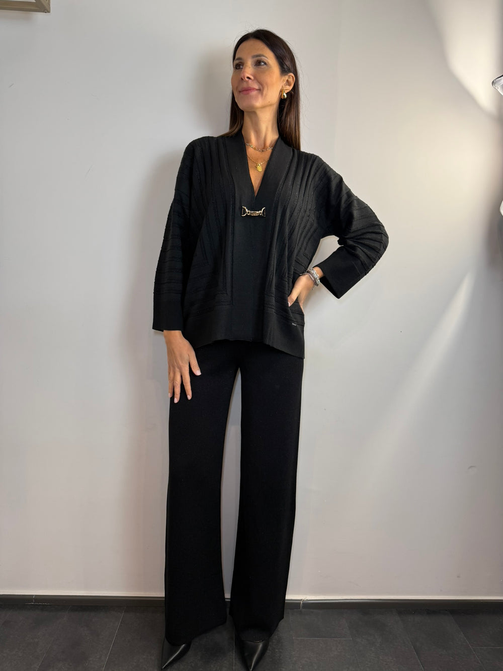 CARDIGAN LUNGO A COSTINE - image 5