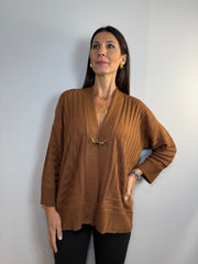 Cardigan lungo a costine