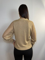 Cardigan con maniche a rete
