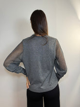 Cardigan con maniche a rete