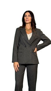 Giacca doppiopetto a tweed