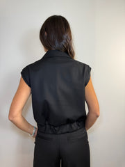 Gilet corto effetto bomber