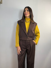 Gilet corto effetto bomber