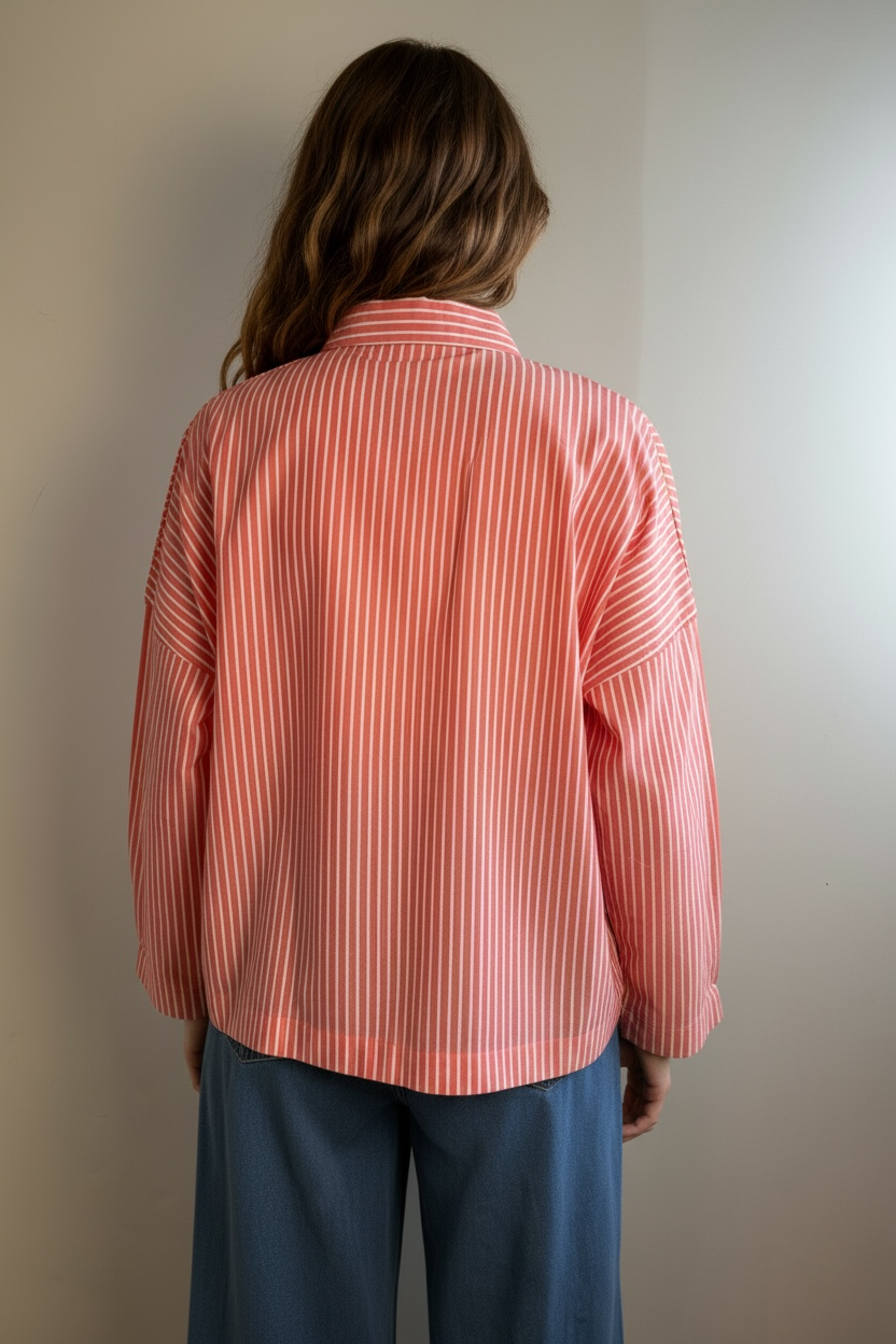 CAMICIA OVER A RIGHE GIRO SCESO - image 4