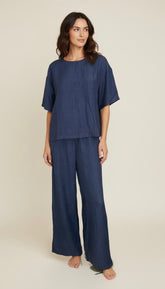 Blusa a scatola con laccetti dietro