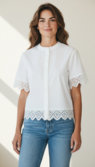 Camicia collo coreano bottoni nascosti