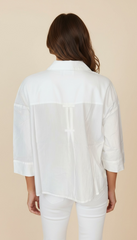 Camicia over con manica a tre quarti