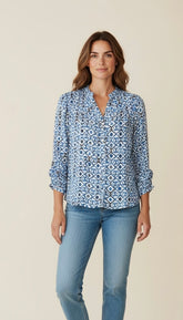 Camicia fantasia manica lunga a palloncino