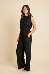 Maglia plissettata con spalline e coulisse