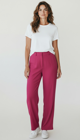 PANTALONE PALAZZO CON ELASTICO IN VITA SENZA TASCHE