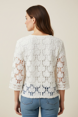 Cardigan lavorato con bottoncini
