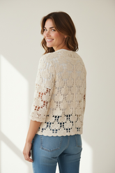 Cardigan lavorato con bottoncini