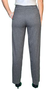 Pantalone vita alta a tweed a palazzo