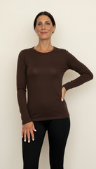 T-shirt manica lunga aderente girogola