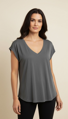 T-shirt con scollo a v