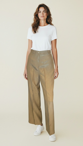 Pantalone palazzo con tasche a filo
