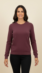 Maglia rasata a girocollo linea dritta
