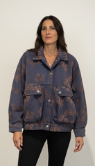 Giacca Cargo Donna Cropped Floreale