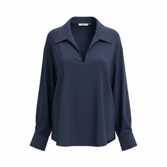 Camicia donna oversize con maniche a palloncino