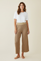 PANTALONE IN LUREX CON ELASTICO EFFETTO PLISSÉ'