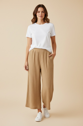 Pantalone morbido tessuto fisarmonica