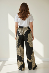 PANTALONE IN VELO A PALAZZO CON ELASTICO IN LUREX - image 2