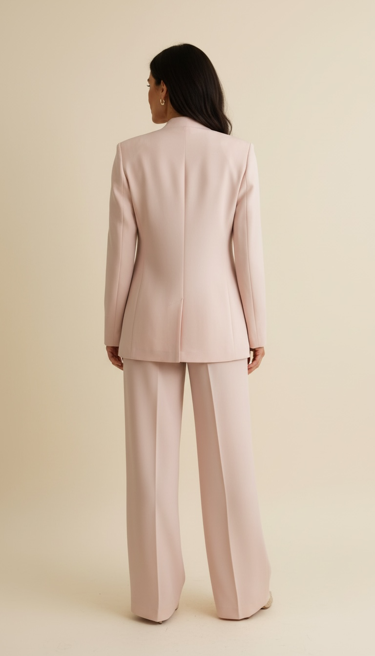 PANTALONE A PALAZZO CON PICCOLE PENCES - image 3