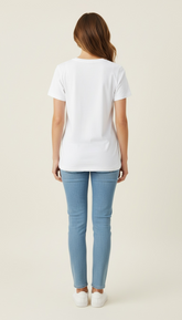 T-shirt con stampa fiori