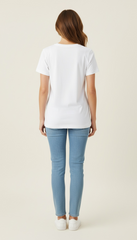 T-shirt con stampa fiori