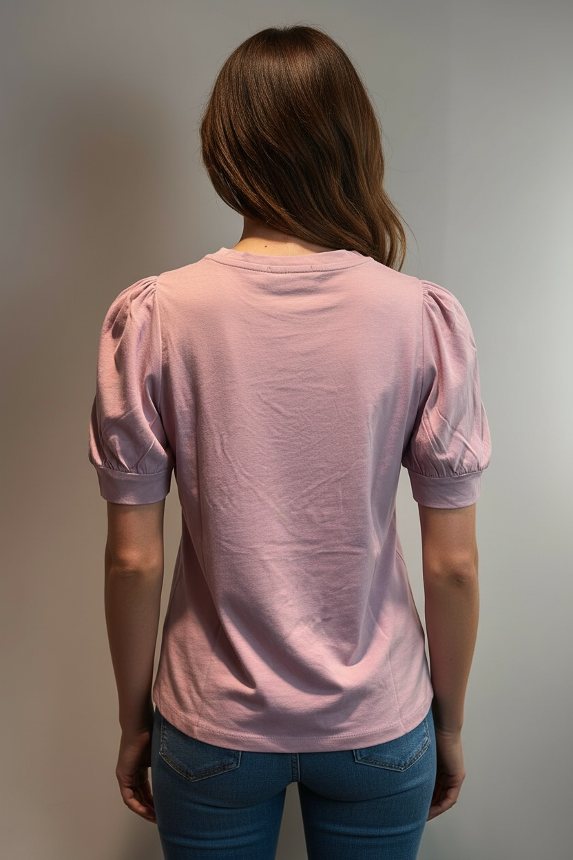 T-SHIRT CON MANICHE A PALLONCINO - image 7