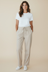 Pantalone con coulisse e pences