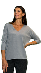MAGLIA IN LUREX SCOLLO A V