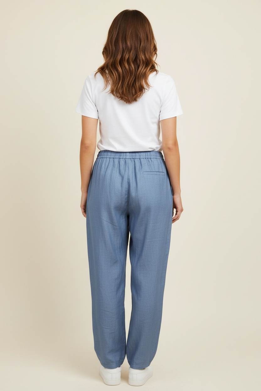 PANTALONE EFFETTO DENIM LEGGERO - image 2
