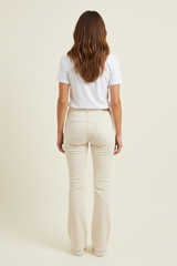 JEANS A ZAMPA 5 TASCHE CREMA - image 2