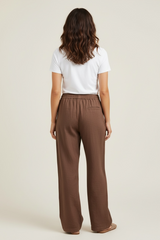Pantalone in lino gamba larga