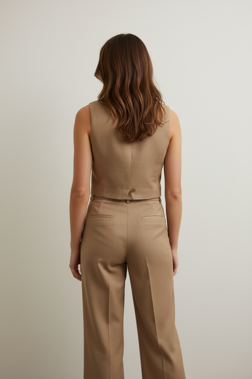 GILET CORTO A TAGLIO DRITTO - image 2