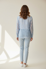 Camicia in velo fantasia floreale