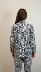 Camicia morbida fantasia foglie