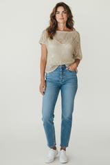 Maglia rete con brillantini