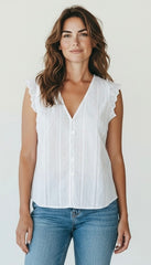 Camicia giromanica in pizzo sangallo