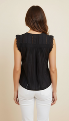Camicia giromanica in pizzo sangallo