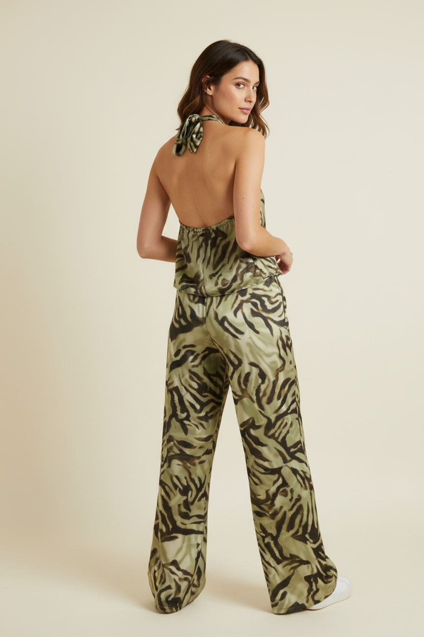 COMPLETO TOP E PANTALONE EFFETTO TUTA  - image 2