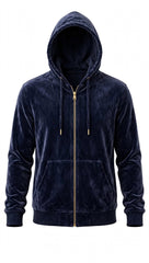 Tuta in ciniglia velluto, felpa zip+ pantalone palazzo