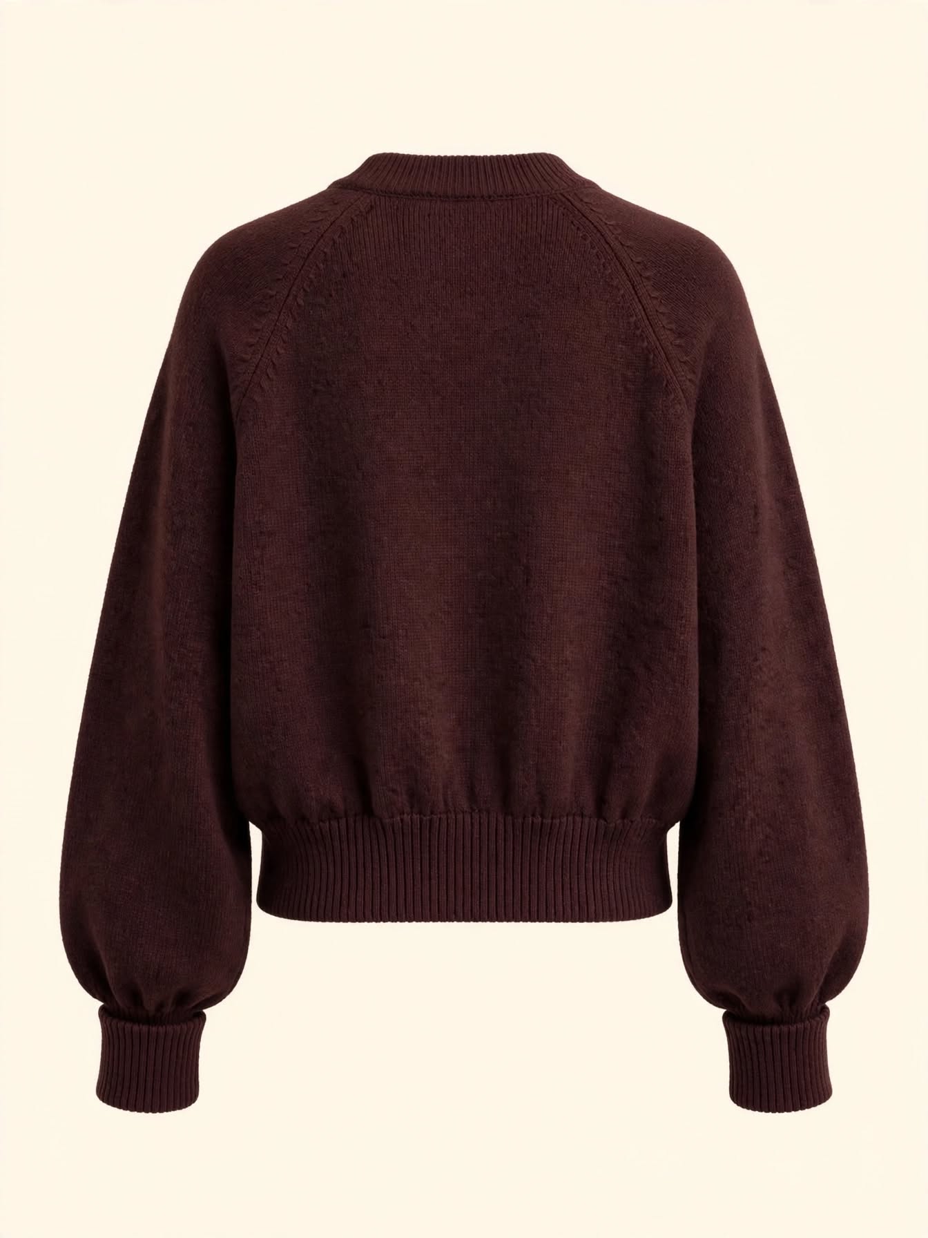 Cardigan girocollo a costine con bottoni frontali metallici