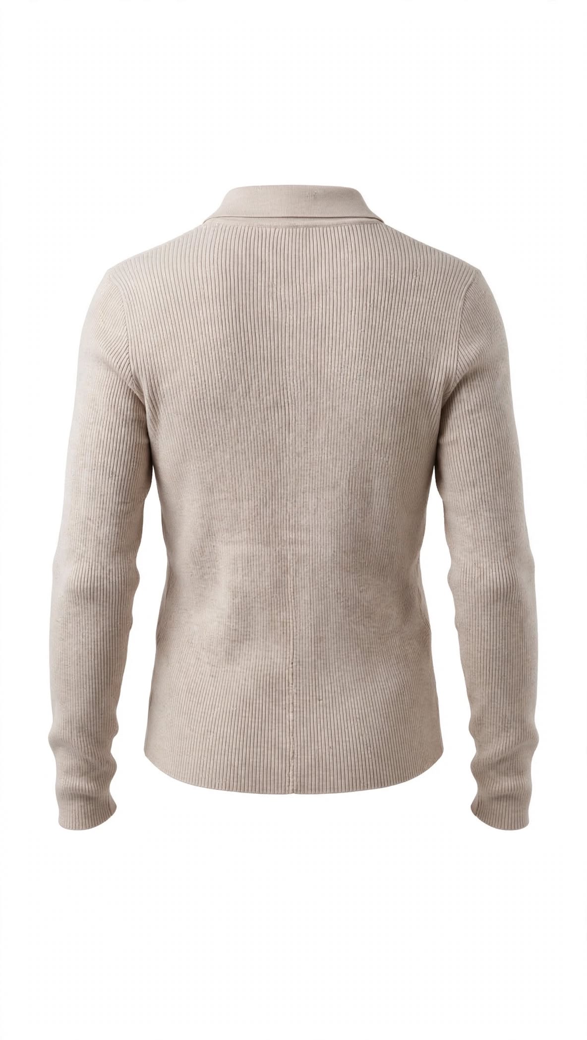 Cardigan polo a costine