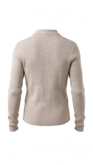 Cardigan polo a costine