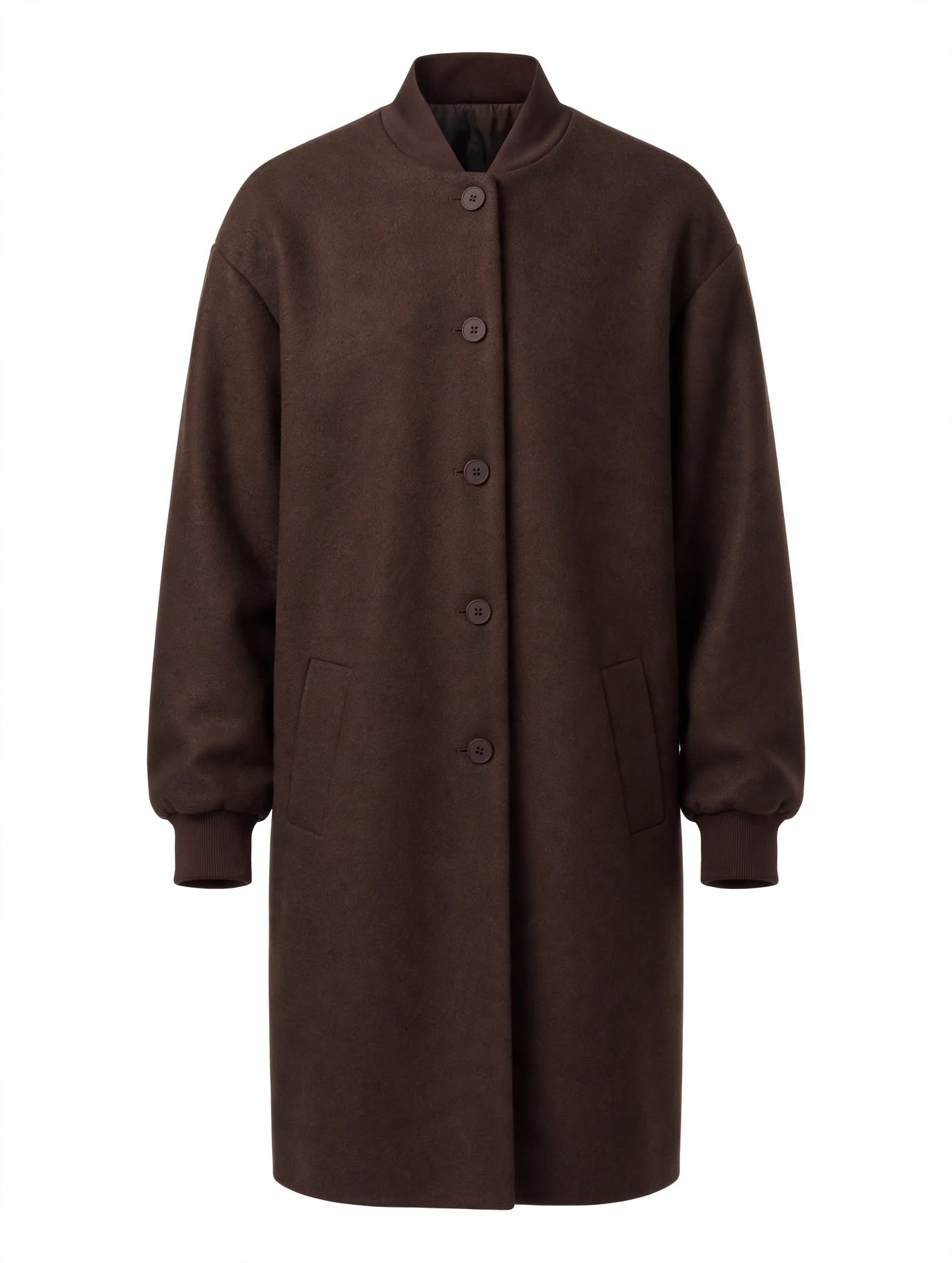 Cappotto oversize con bottoni dietro