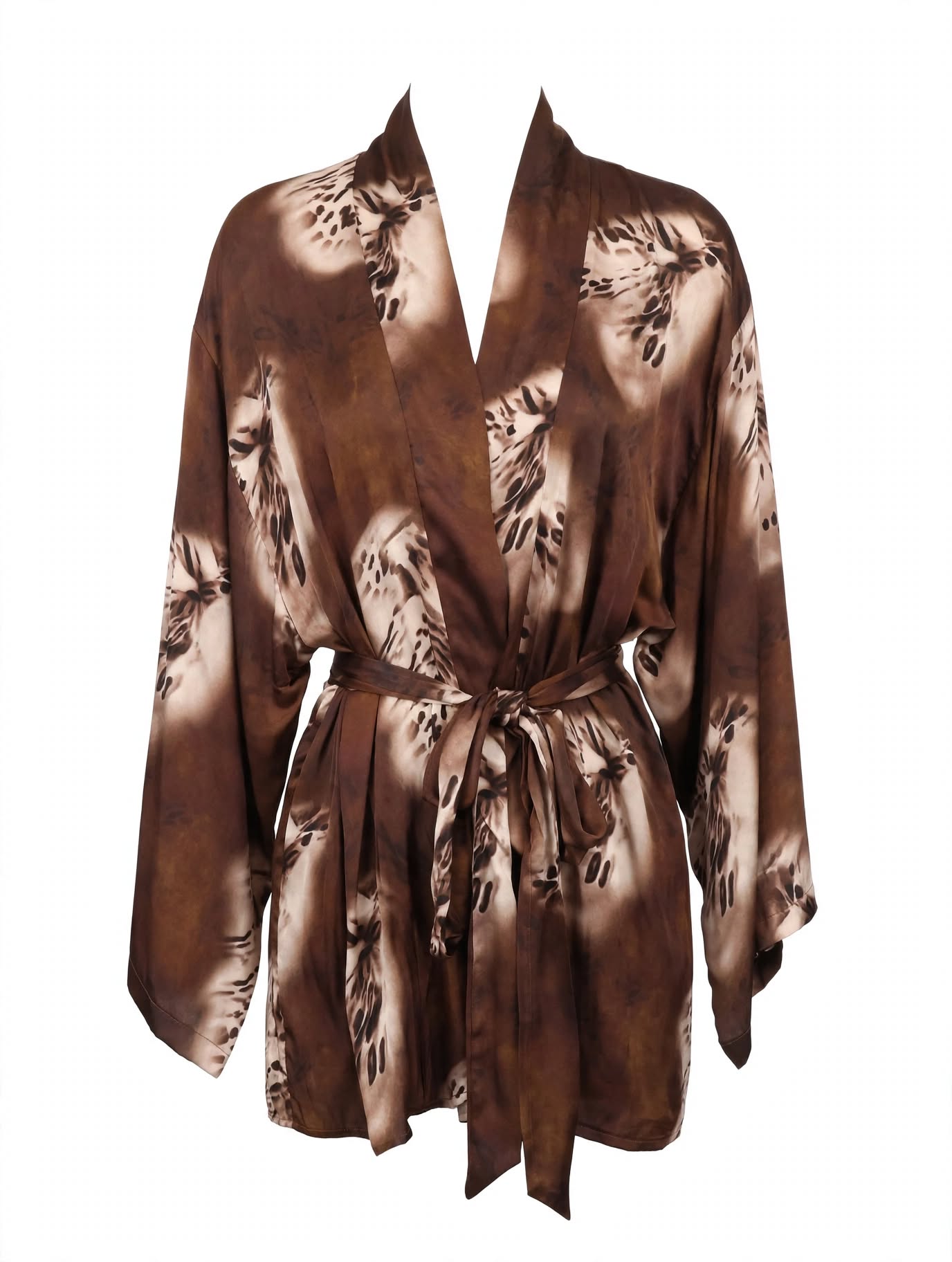 Kimono in raso a fantasia