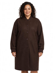 Cappotto oversize con bottoni dietro